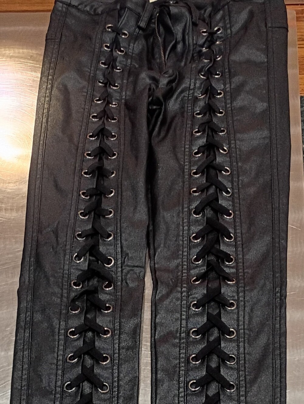 Hot And Delicious Lace Up Pants. Size Medium